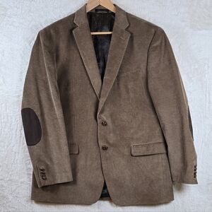 Ralph Lauren Men's 44L Corduroy Sport Coat Blazer Paisley Lined Elbow Patched